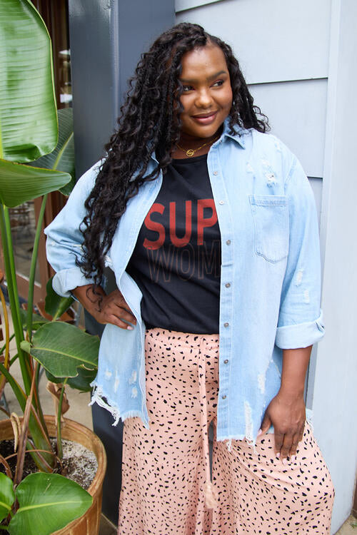 Full Size SUPERWOMAN Short Sleeve T Shirt