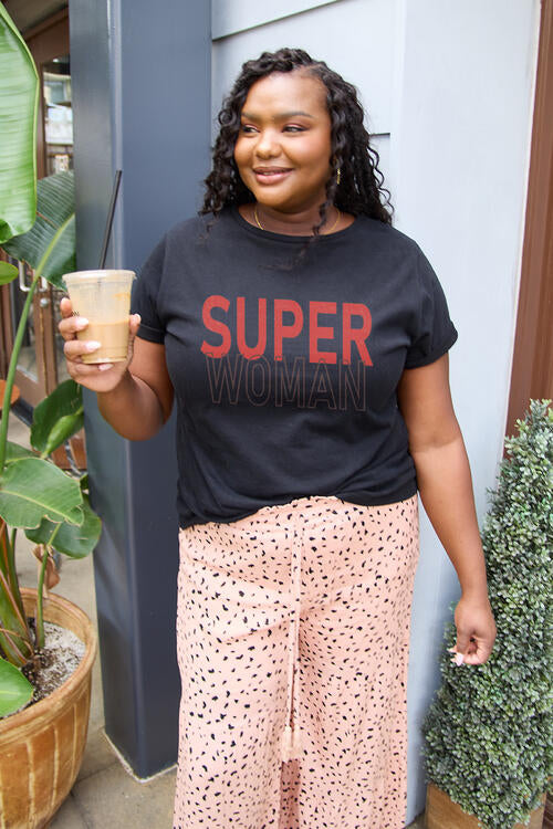 Full Size SUPERWOMAN Short Sleeve T Shirt