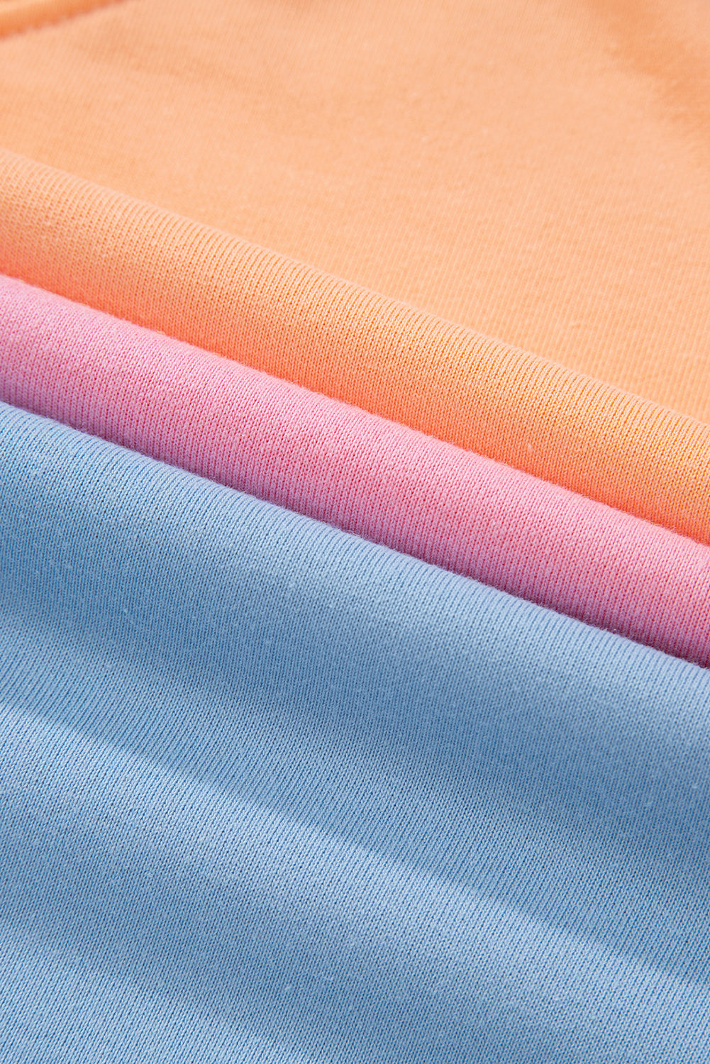 Bright Pink Colorblock Drop Shoulder Sweatshirt