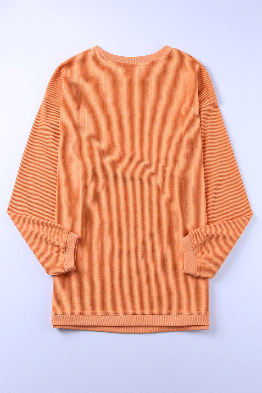 Orange-3 THANKFUL Letter Graphic Corded Sweatshirt