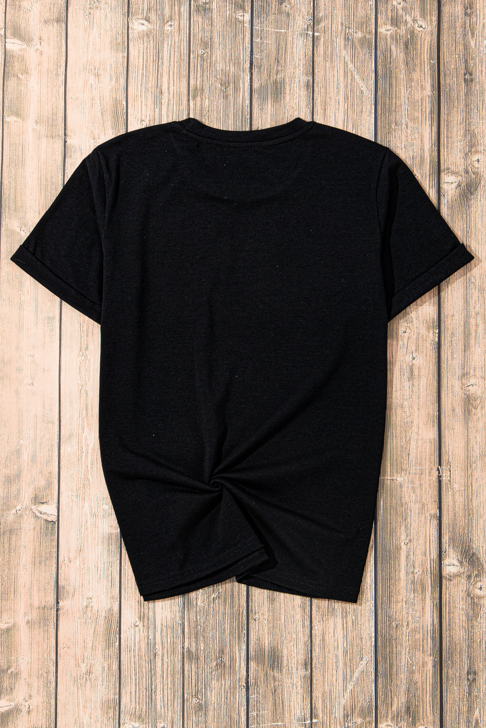 Black Game Day Baseball Graphic Crew Neck Tee