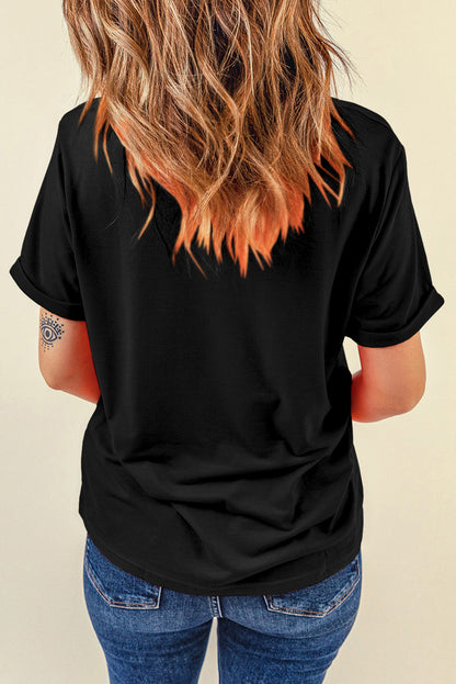 Black Rhinestone GAME DAY Graphic T Shirt