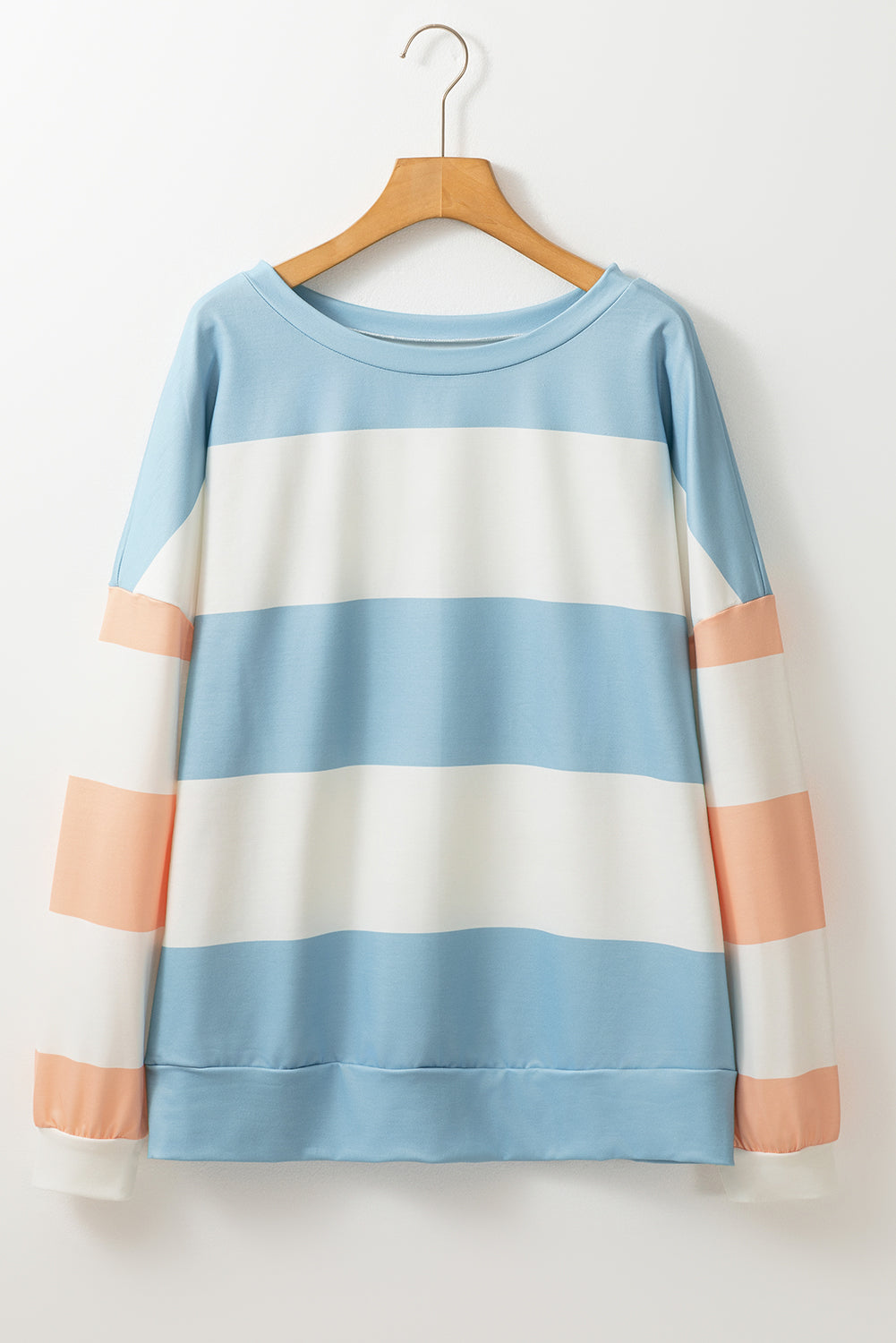 Light Blue Colorblock Drop Sleeve Top