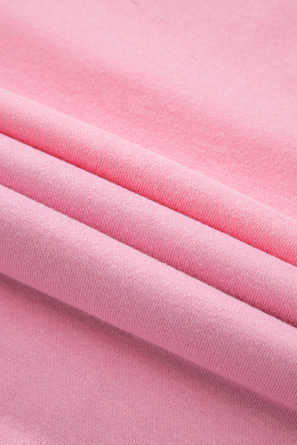 Bright Pink Colorblock Drop Shoulder Sweatshirt