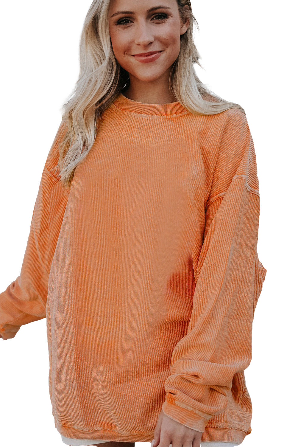 Strawberry Pink Drop Sleeve Oversized Sweatshirt