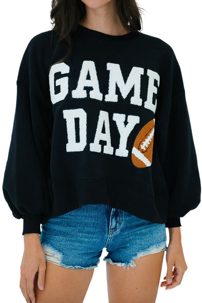 White GAME DAY Varsity Pullover Sweatshirt