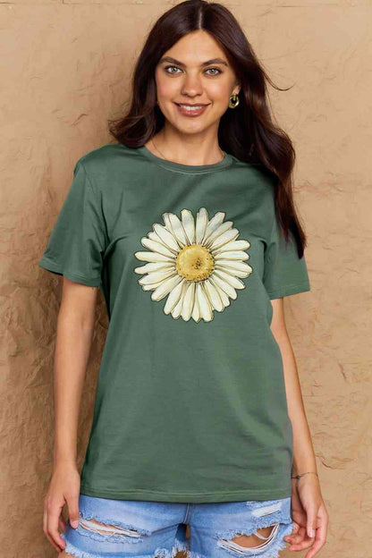 Simply Love Full Size FLOWER Graphic Cotton Tee