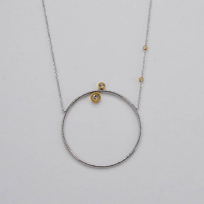 What Goes Around Circle Necklace - Silver