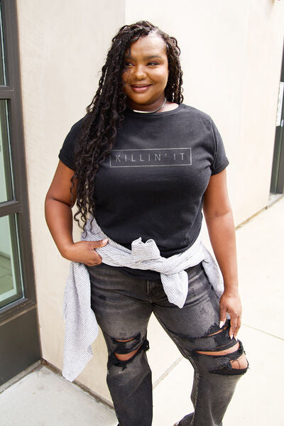 Full Size KILLIN IT Short Sleeve Tee Shirt