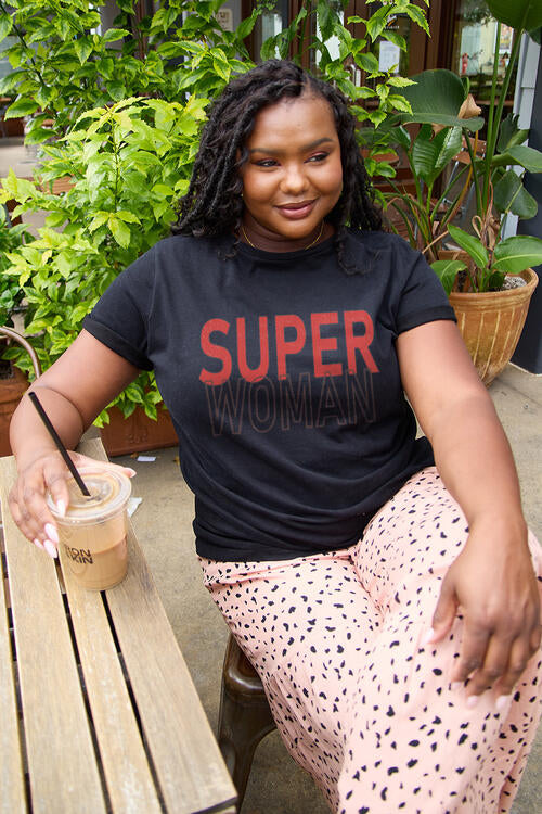 Full Size SUPERWOMAN Short Sleeve T Shirt