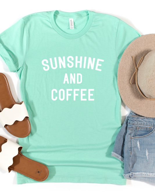 SUNSHINE & COFFEE TEE(BELLA CANVAS)