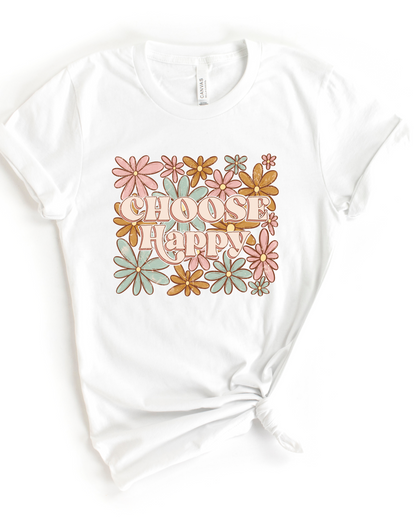 CHOOSE HAPPY TEE (BELLA CANVAS)