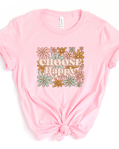 CHOOSE HAPPY TEE (BELLA CANVAS)