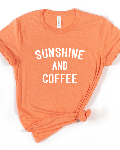 SUNSHINE & COFFEE TEE(BELLA CANVAS)