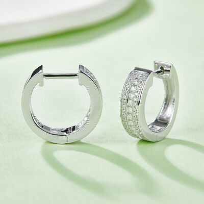 Huggie Moissanite 925 Sterling Silver Earrings