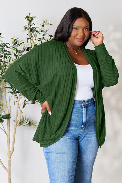 Basic Bae Full Size Ribbed Cocoon Cardigan